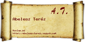 Abelesz Teréz névjegykártya